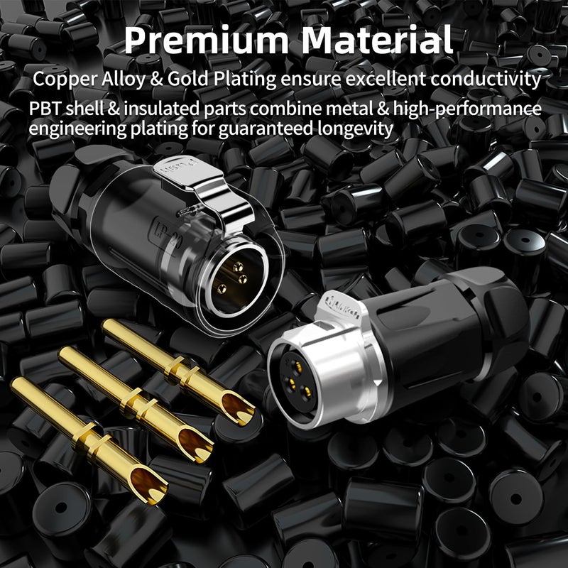 CNLINKO LP-20 9 PIN Waterproof Connector, IP68 Circular Connector, Quick Plugging Aviation Connector, PBT Plastic Shell Solder Connector, Marine Industry Connector Male Plug Inline Plug-in (9 PIN) - Image 4